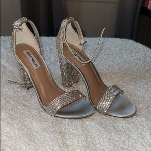 Steve Madden Glittering Silver Heels